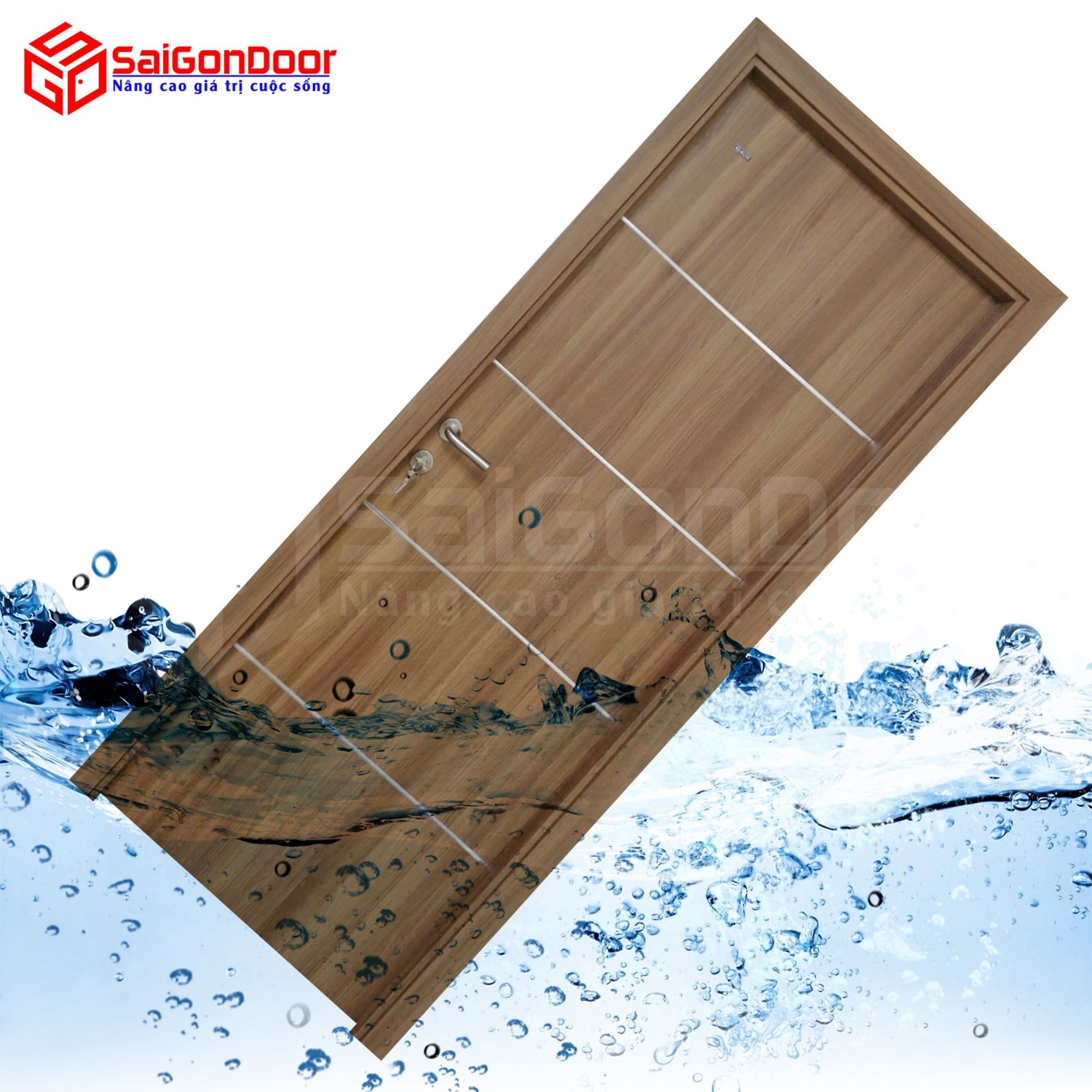 Khả năng chống nước, cách nhiệt và cách âm tốt nên cửa thường được dùng làm cửa thông phòng, cửa nhà vệ sinh, cửa phòng ngủ